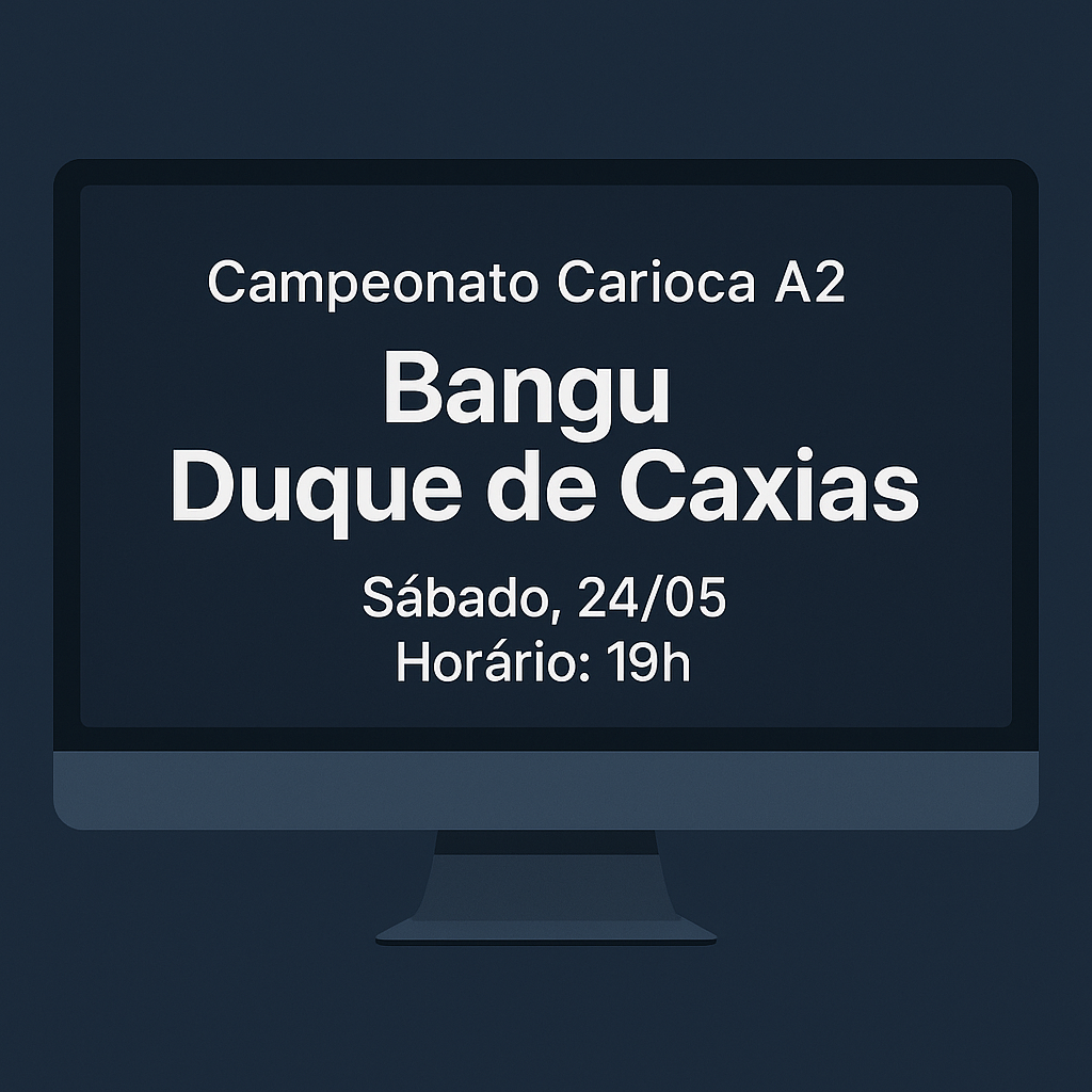 Pela terceira rodada do Campeonato Carioca da Série A2, o Bangu recebe o Duque de Caxias no lendário estádio de Moça Bonita. A partida está marcada para o sábado, 24 de maio, às 19h no horário de Brasília.
