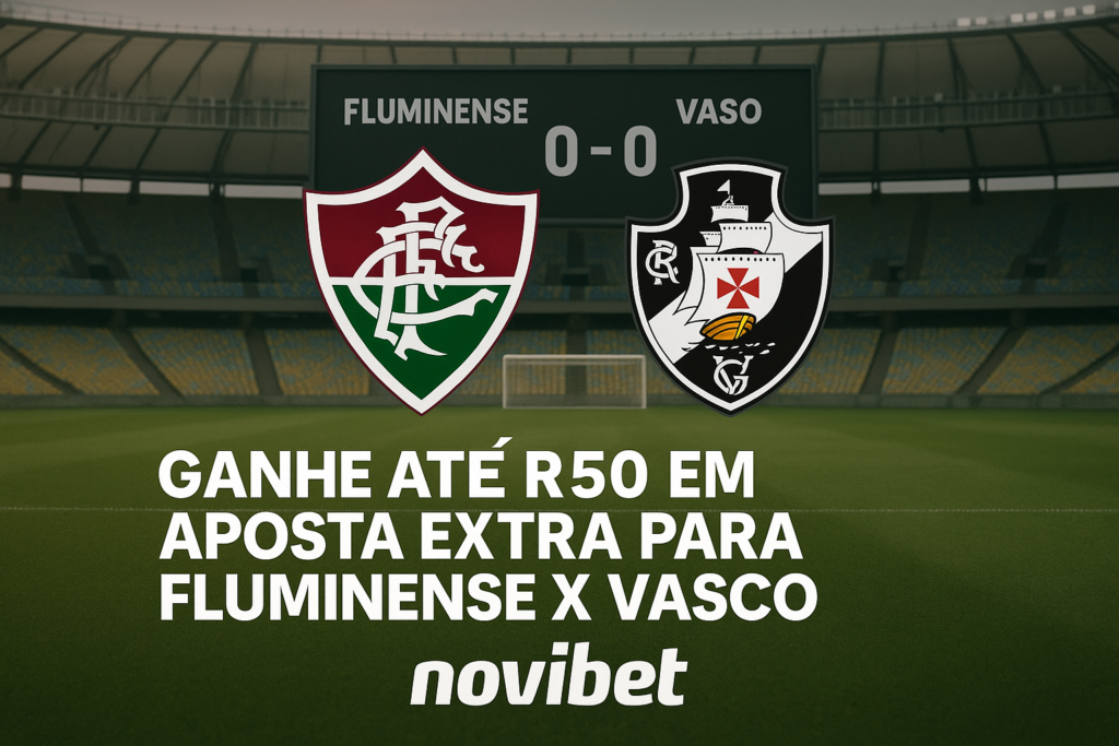 Saiba como ganhar R$ 50 em Aposta Extra na Novibet no jogo entre Fluminense x Vasco pelo Campeonato Brasileiro de 2025.