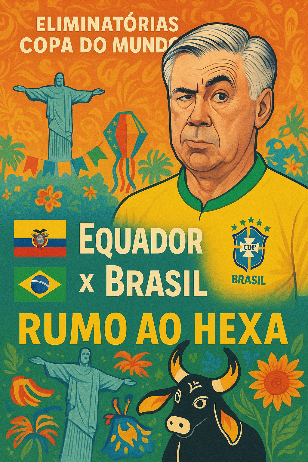 Um jogo histórico no Estádio Monumental de Guayaquil, com o Brasil visitando o Equador na estreia de Carlo Ancelotti, o primeiro treinador estrangeiro no comando da seleção mais vitoriosa do mundo.