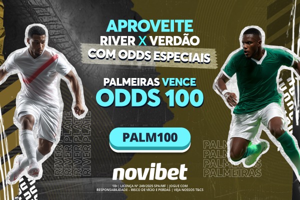 Promoção Novibet para Novos Usuários: Odds 100 para o Palmeiras vencer o River Plate | 17/09/2025