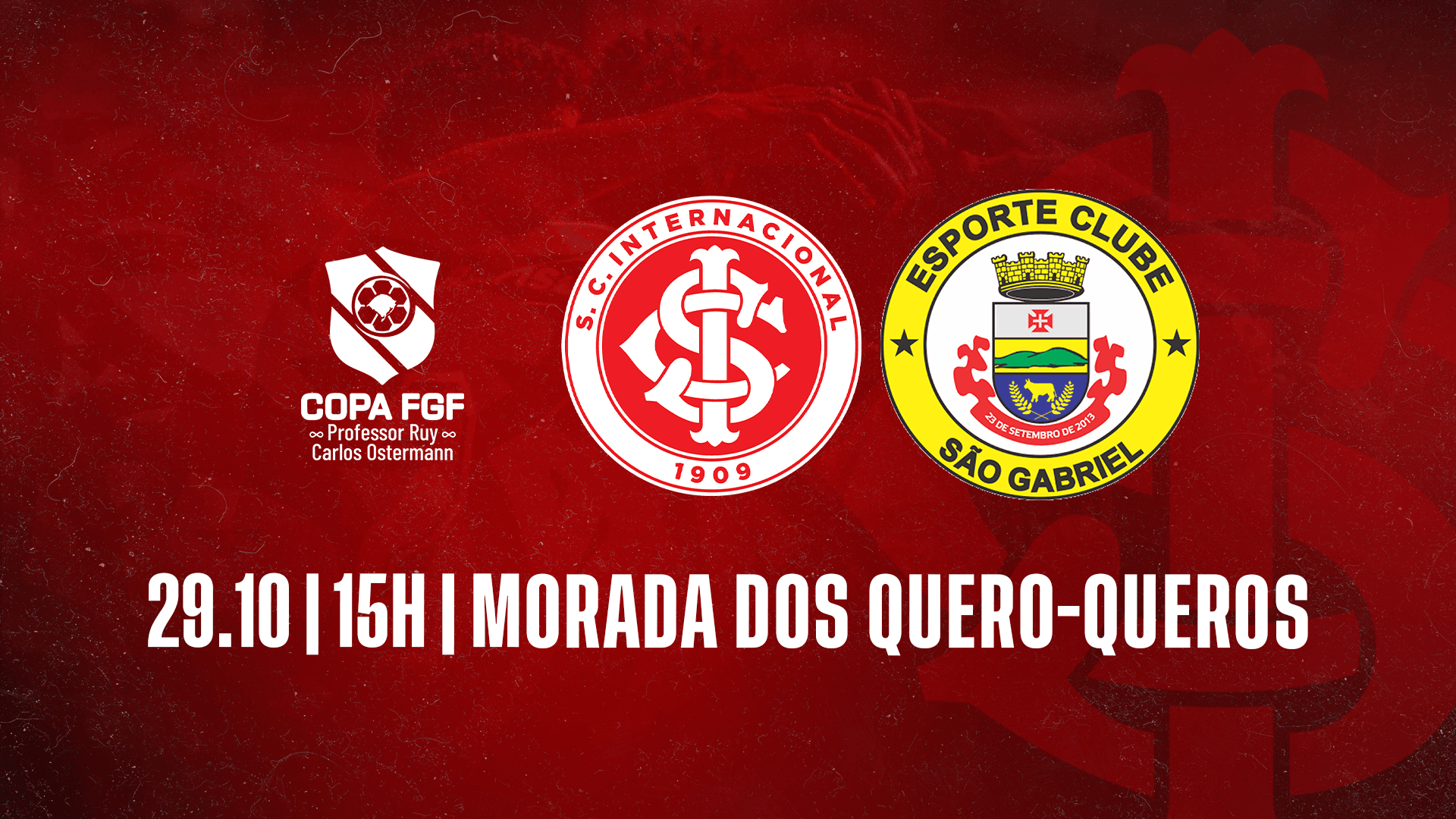 Na Morada dos Quero-Queros, o Internacional recebe o São Gabriel pela fase de classificação da Copa FGF.