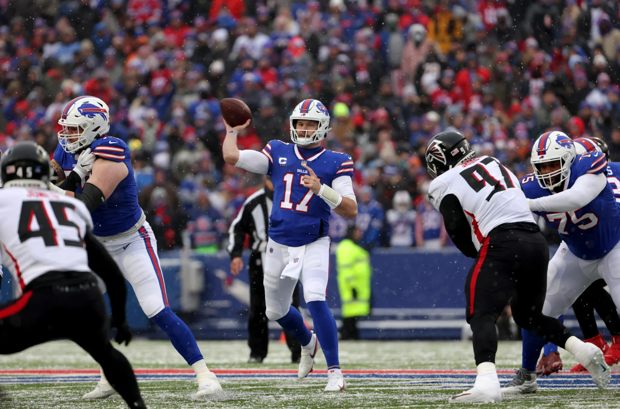 Confira onde assistir o jogo entre Atlanta Falcons x Buffalo Bills pela Monday Night Football da temporada 2025 da NFL.