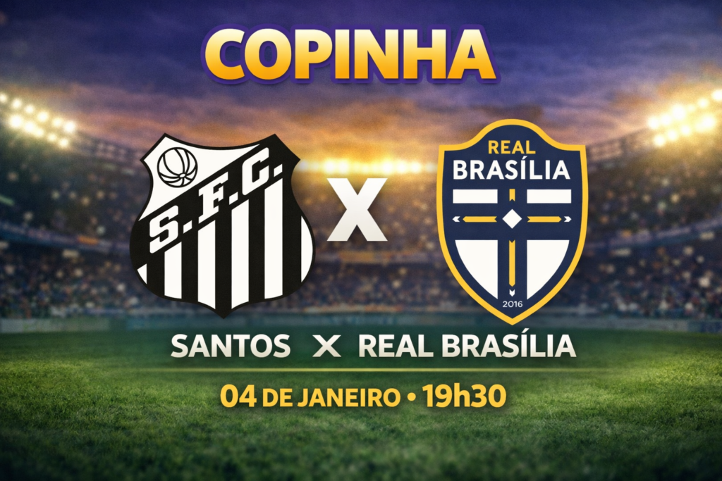 Palpite: Santos x Real Brasília - Copinha 2026 (04/01)