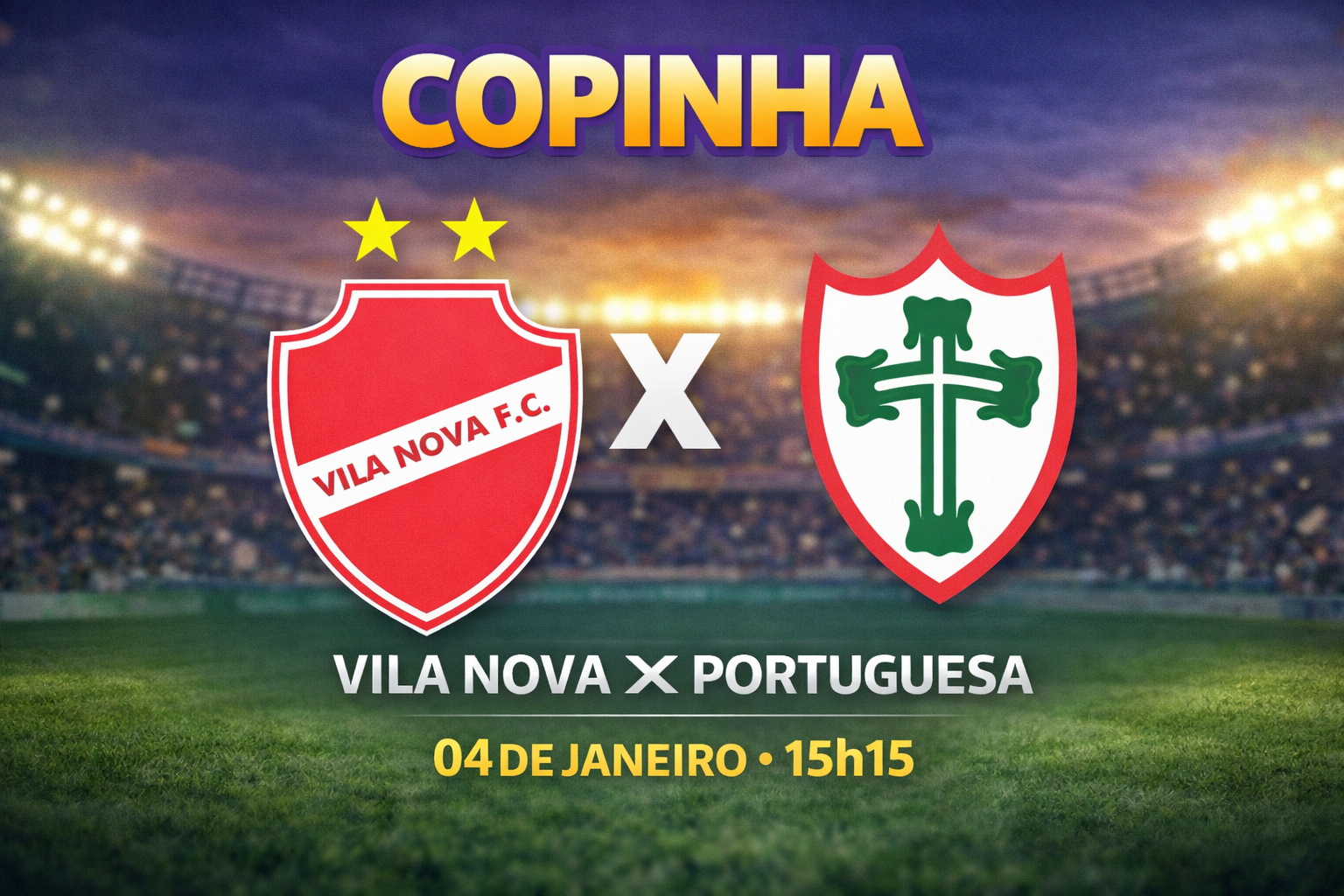 Palpite: Vila Nova x Portuguesa - Copinha 2026 (04/01)