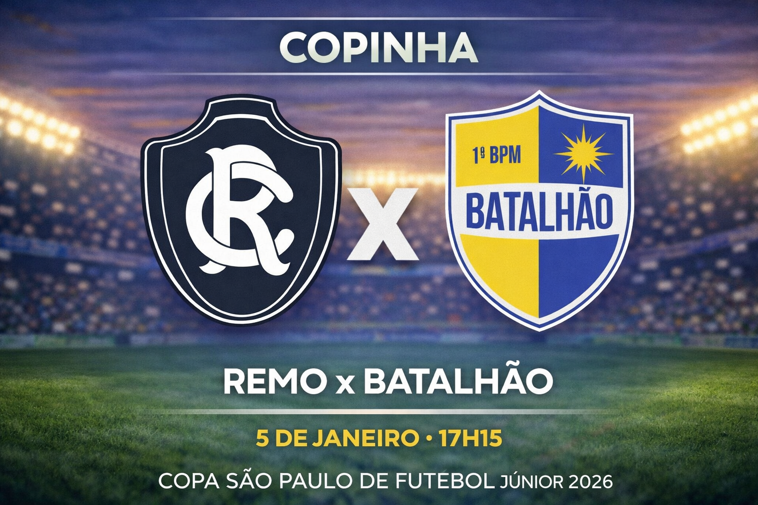 Palpite: Remo x Batalhão - Copinha 2026 (05/01)
