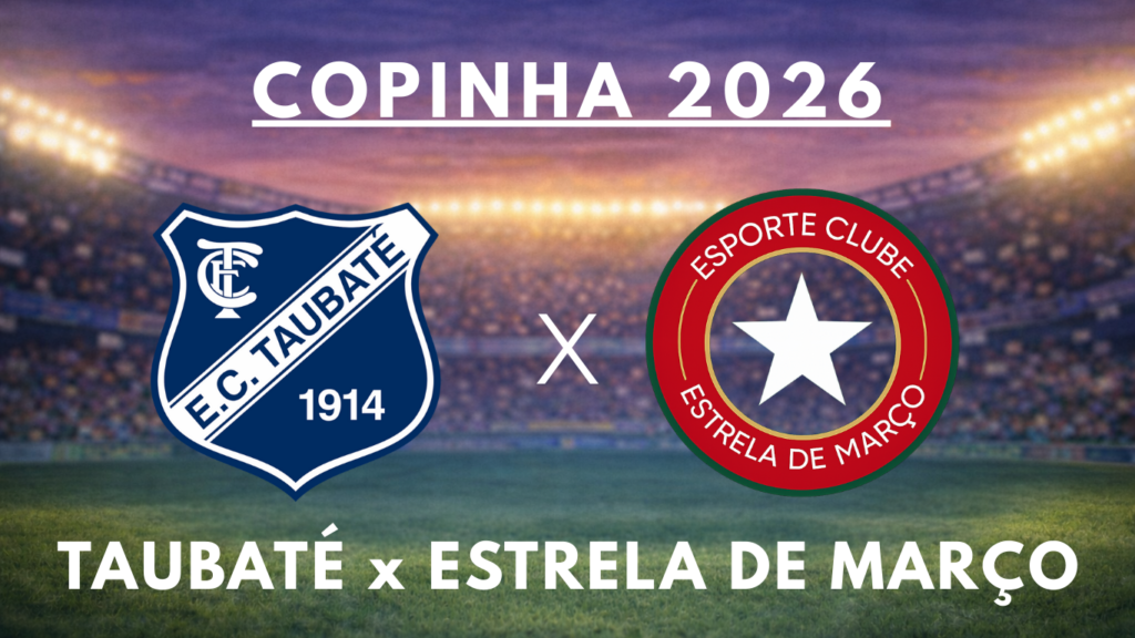 Palpite: Taubaté x Estrela de Março - Copinha 2026 (04/01)