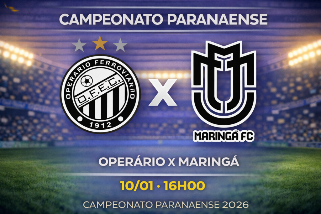 Palpite: Operário x Maringá - Campeonato Paranaense 10/01/2026