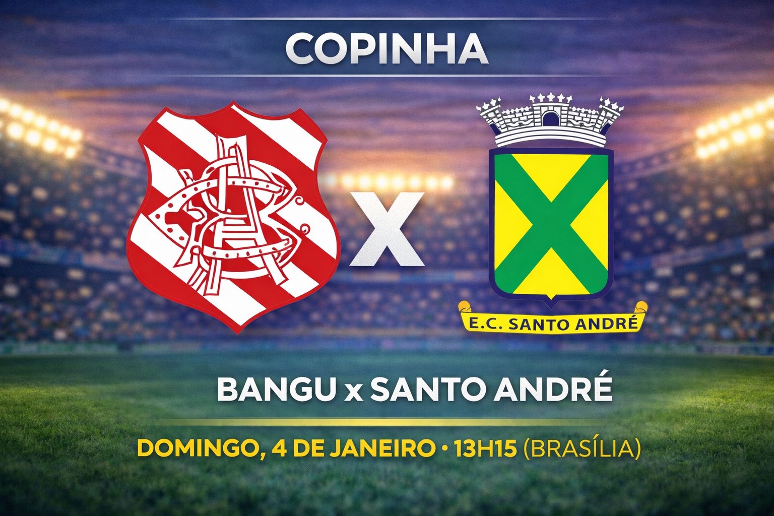 Palpite: Bangu x Santo André - Copinha 2026 (04/01)