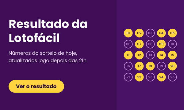 Resultado Lotofácil diário